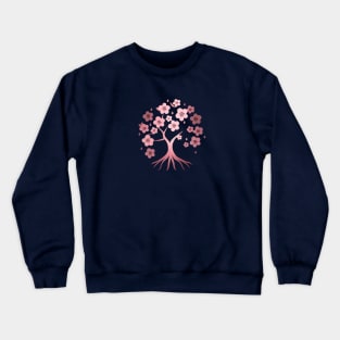 Blossoming sakura tree Crewneck Sweatshirt